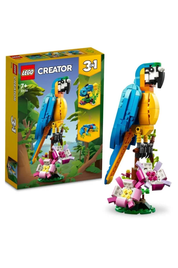 LEGO ® Creator Egzotik Papağan 31136 - 7 Yaş ve Üzeri Çocuklar için Oyuncak Yapım Seti (253 Parça)