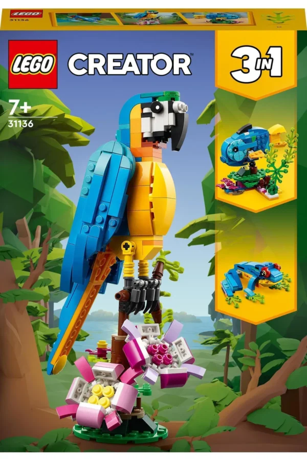 LEGO ® Creator Egzotik Papağan 31136 - 7 Yaş ve Üzeri Çocuklar için Oyuncak Yapım Seti (253 Parça) - Görsel 2