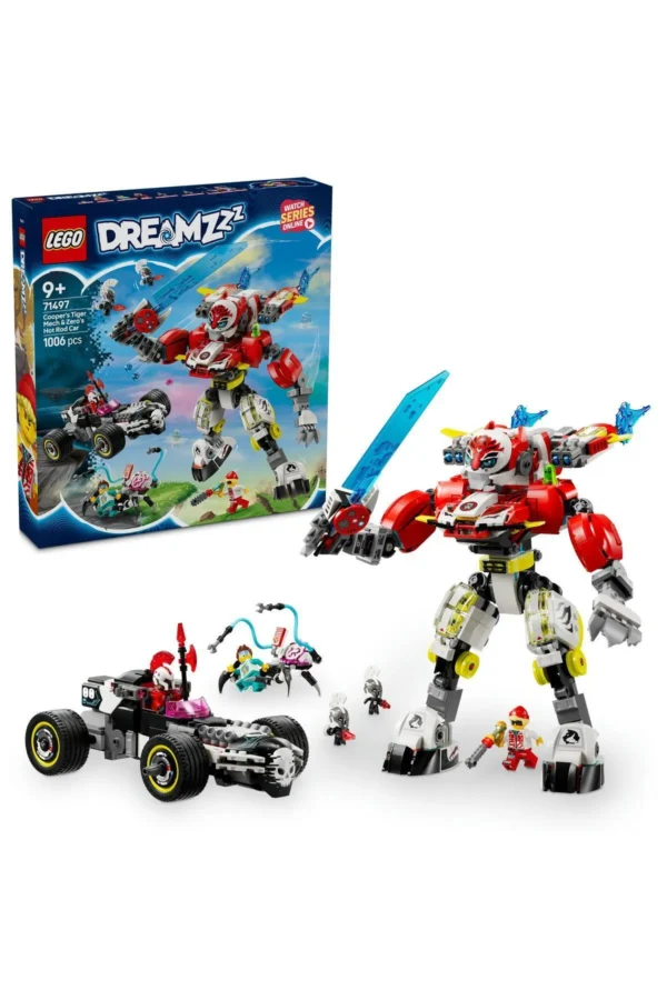 LEGO DREAMZzz Cooper’ın Kaplan Robotu ve Zero’nun Hot Rod Arabası 71497 – Yapım Seti (1006P)