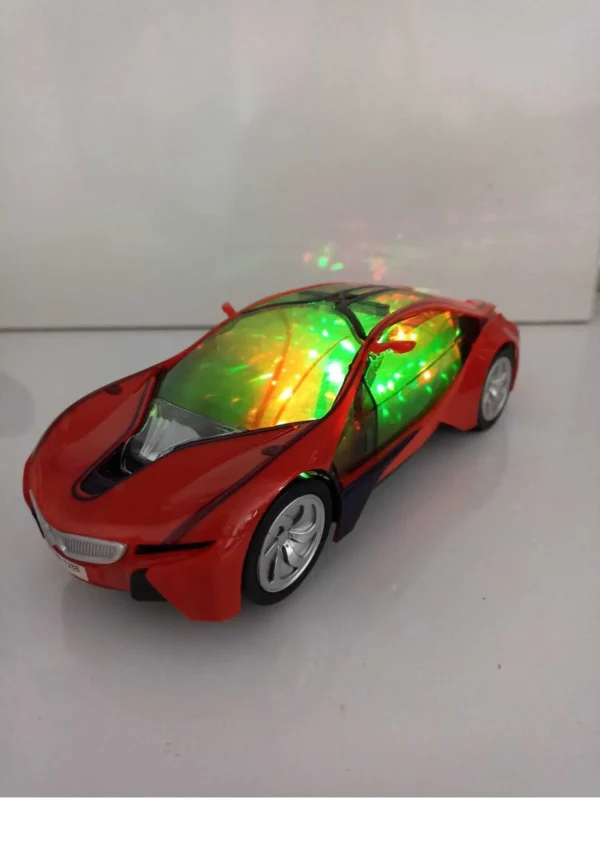 Işıklı Çarpıp Dönen Sesli Müzikli Kırmızı Araba Büyük Boy 25 cm