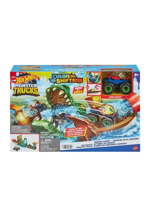HOT WHEELS  Monster Trucks Renk Değiştiren Araçlar Timsahtan Kaçış Seti | HGV14 - Görsel 2