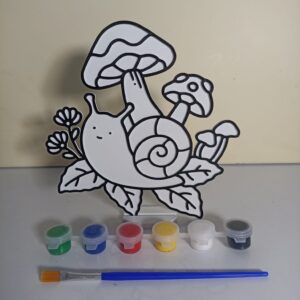 SALYANGOZ BOYAMA ETKİNLİĞİ 17 cm 6 LI BOYA VE FIRÇA DAHİLDİR PLASTİKTİR