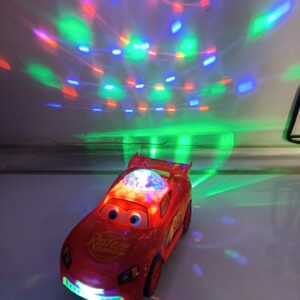 Işıklı Sesli Topu Döner Gözleri Oynar Dil Çıkarır Çarpıp Döner Kırmızı Araba 16 cm