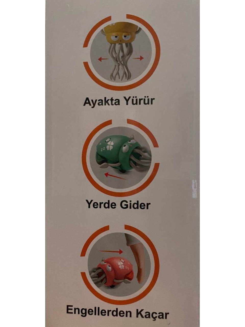 Sarjlı Dans Eden Sürünerek Ileri Geri Hareket Eden El Komuduna Uyan Sesi Açılıp Kapanan Işıklı ve Şarjlı Ahtapot - Görsel 2